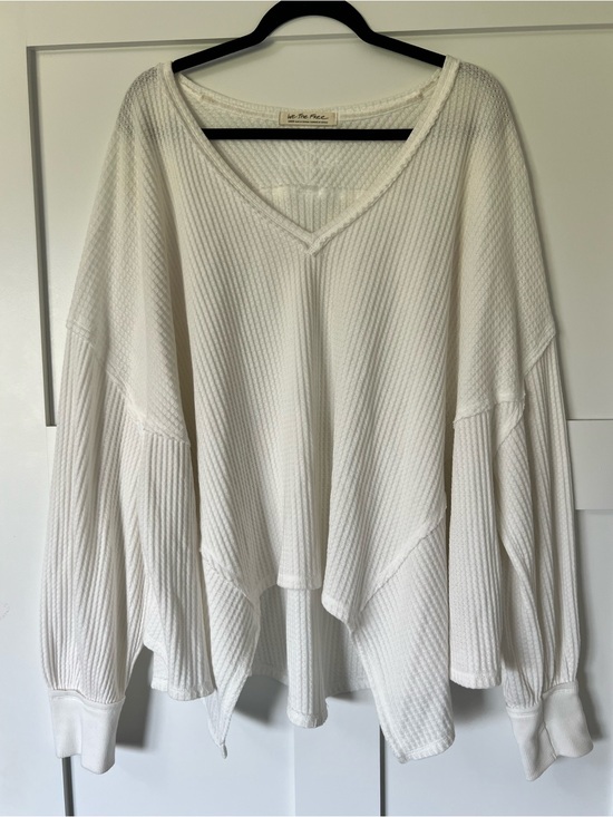 We The Free Tops - Free People Coraline White Thermal Top